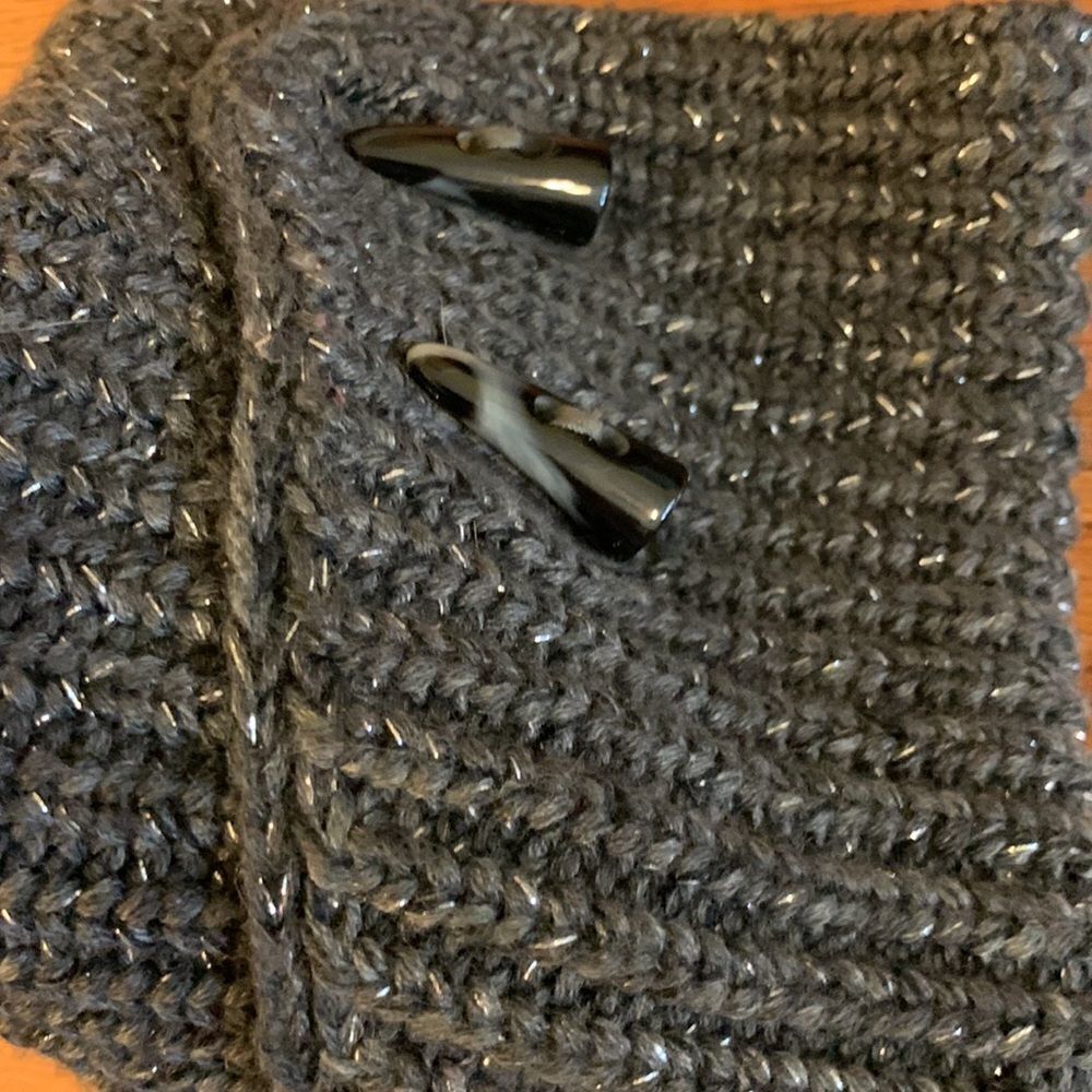 Size 8 sweater boots. Dark gray with some silver threading - Picture 4 of 8